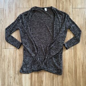 H&M Divided black & white slub knit open-front cardigan Size S EUC